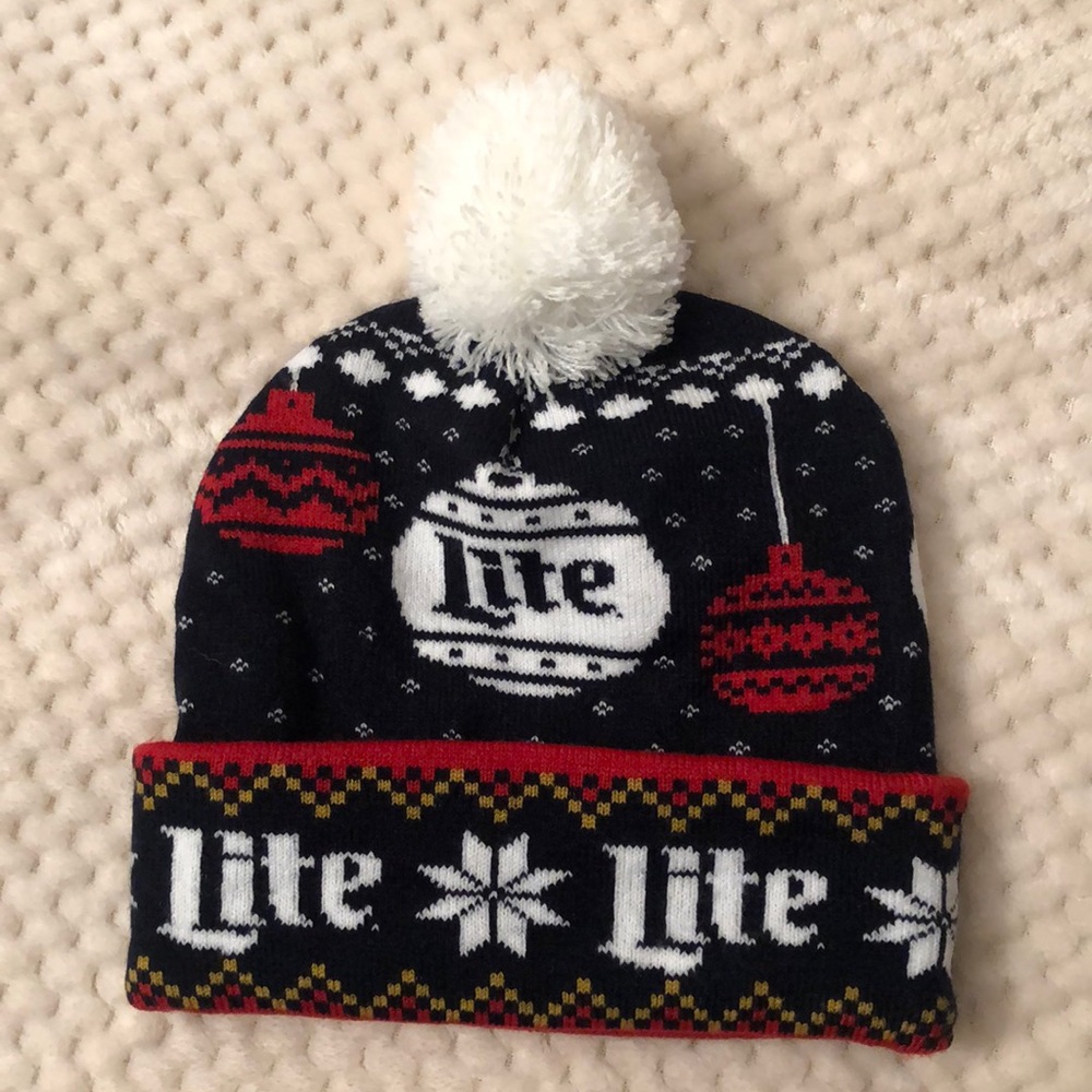 Miller Lite Holiday Pom Beanie